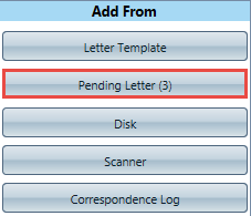 Add From Pending Letter